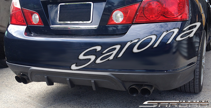 Custom Infiniti M35  Sedan Rear Lip/Diffuser (2006 - 2007) - $470.00 (Part #IF-005-RA)